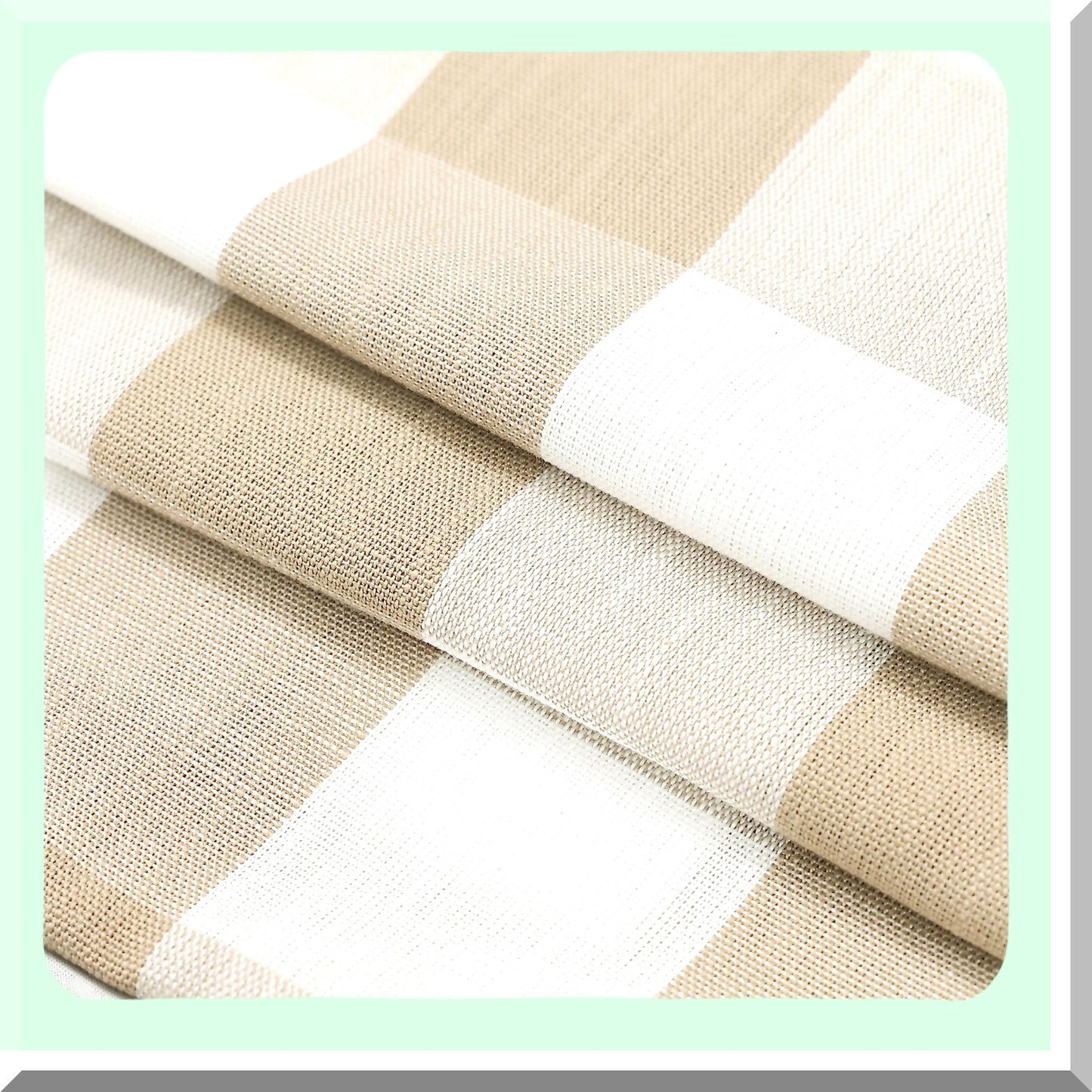 Rustic Farmhouse Buffalo Plaid Check Pillow Cover Set - Linen Texture Square Cushion Case for Home Decor, Car, Bed, Sofa - White 18x18 inches