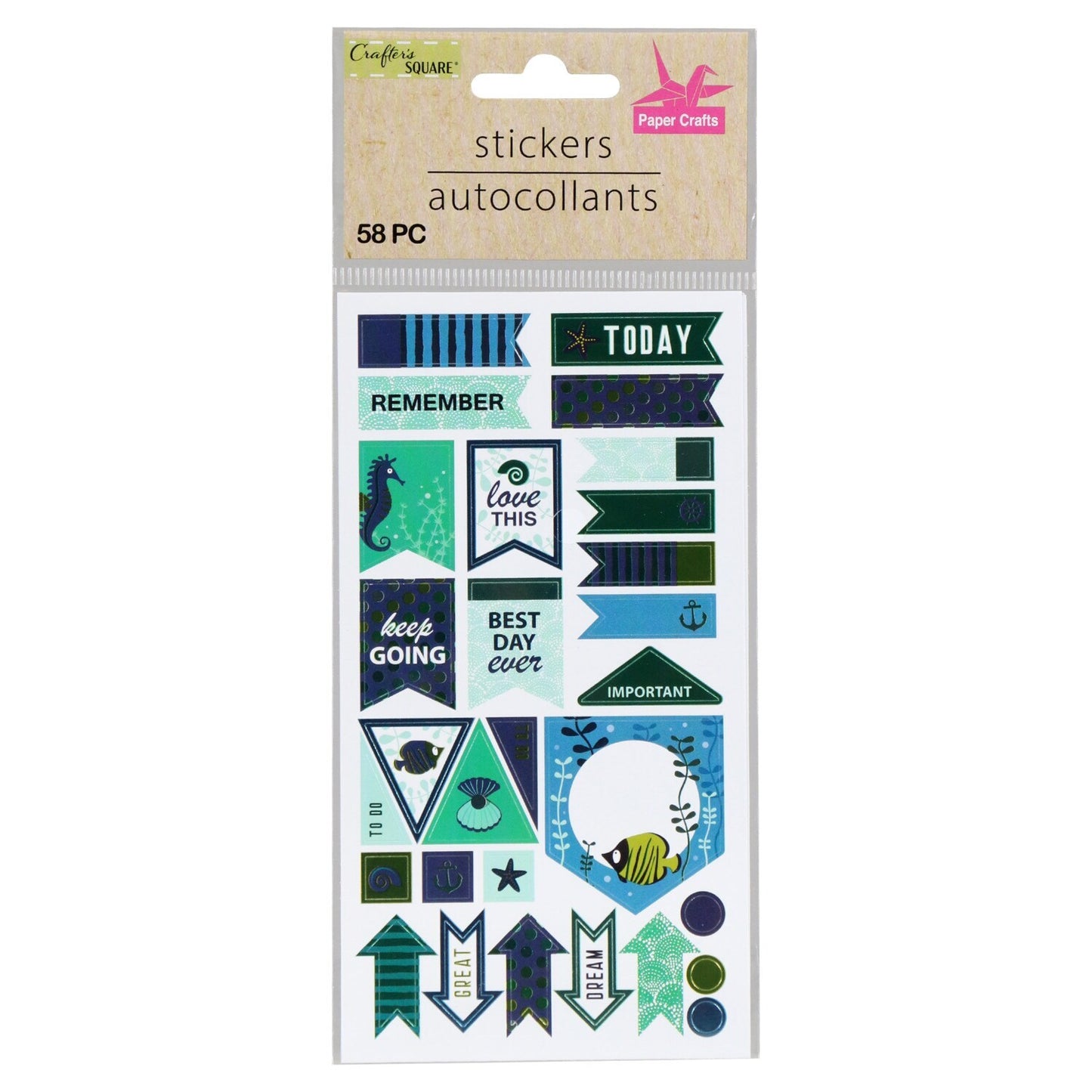 Crafter's Square Colored Foil Planner Stickers, 58-ct. Packs (Pack of 24)