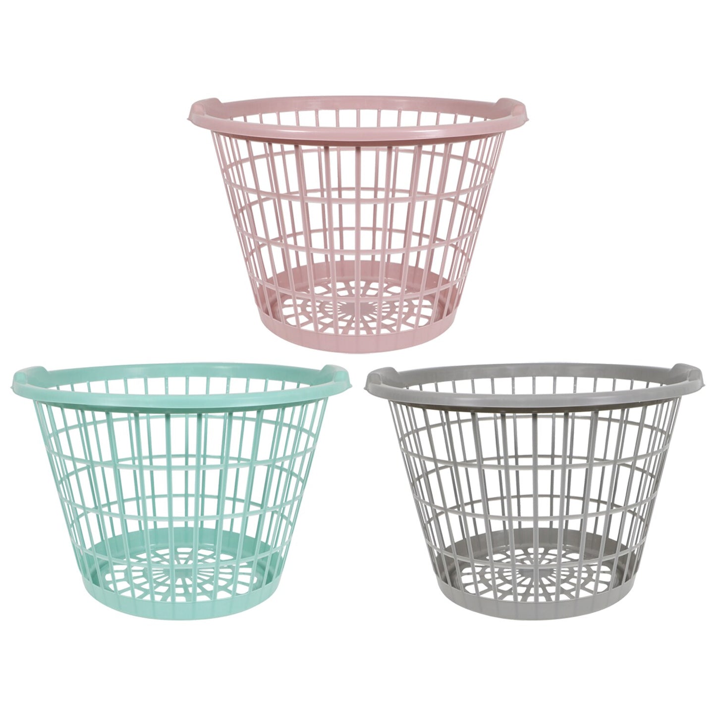 Essentials Large Bright Plastic Laundry Baskets, 17.5x12 in. (Pack of 36)