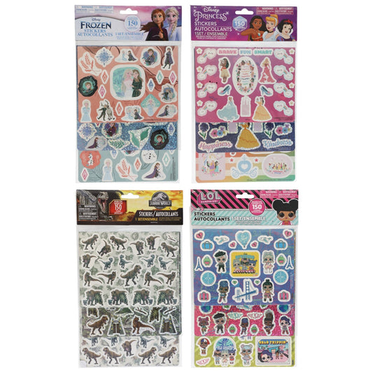 Licensed Character Decorative Stickers, 150-ct. Packs (Pack of 24)