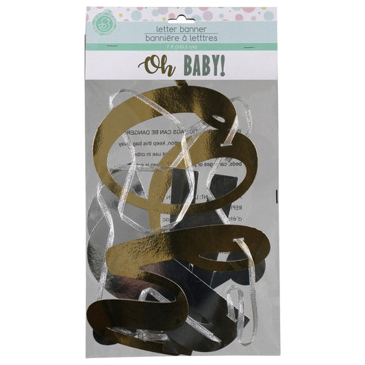 Details and Accessories Oh Baby Foil Banners, 7-ft. (Pack of 36)