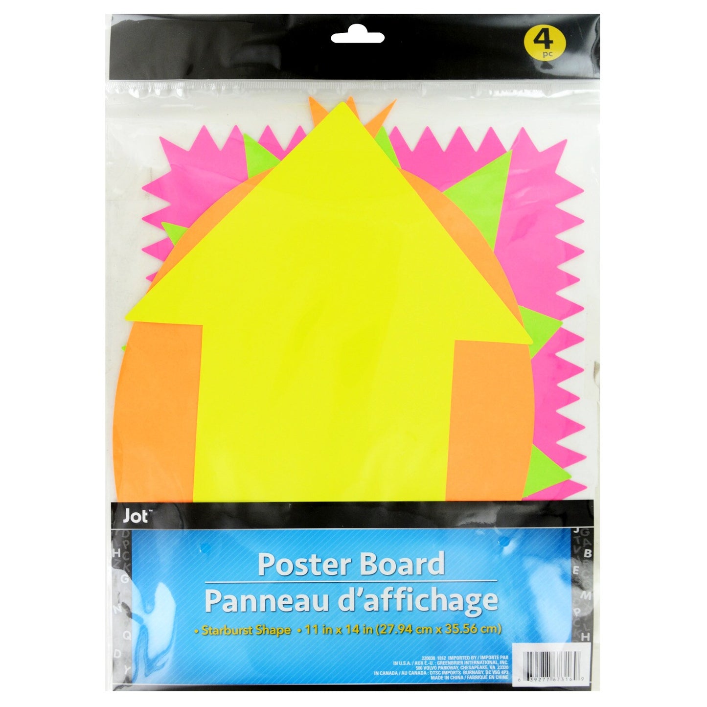 Jot Large and Colorful Poster Boards, 4-ct. Packs (Pack of 24)