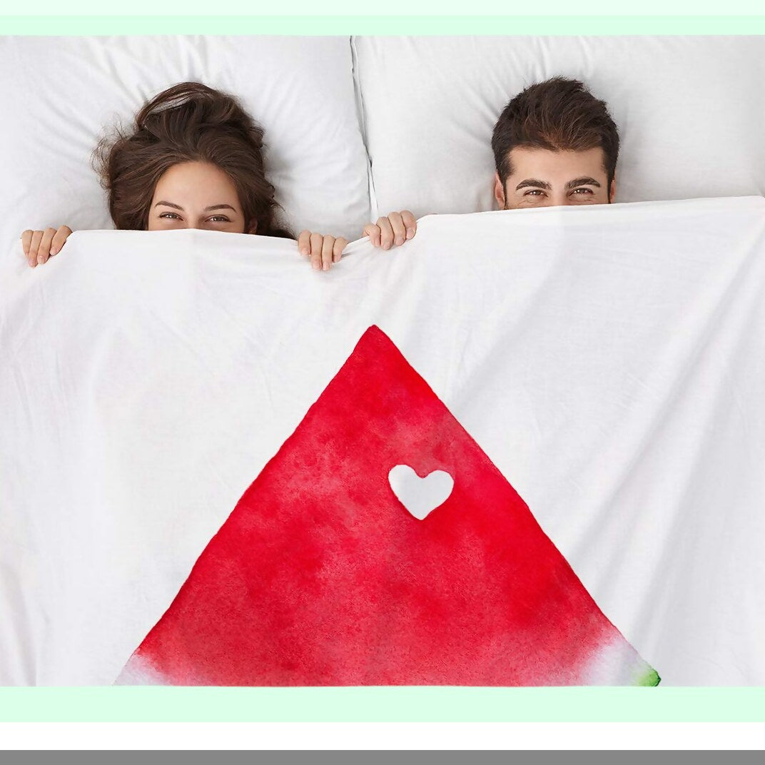 One in a Melon Watermelon Throw Blanket - Soft, Warm, Decorative Blanket for Baby, Toddler, Pets - 30"x40" - Fresh Bright Red Design"