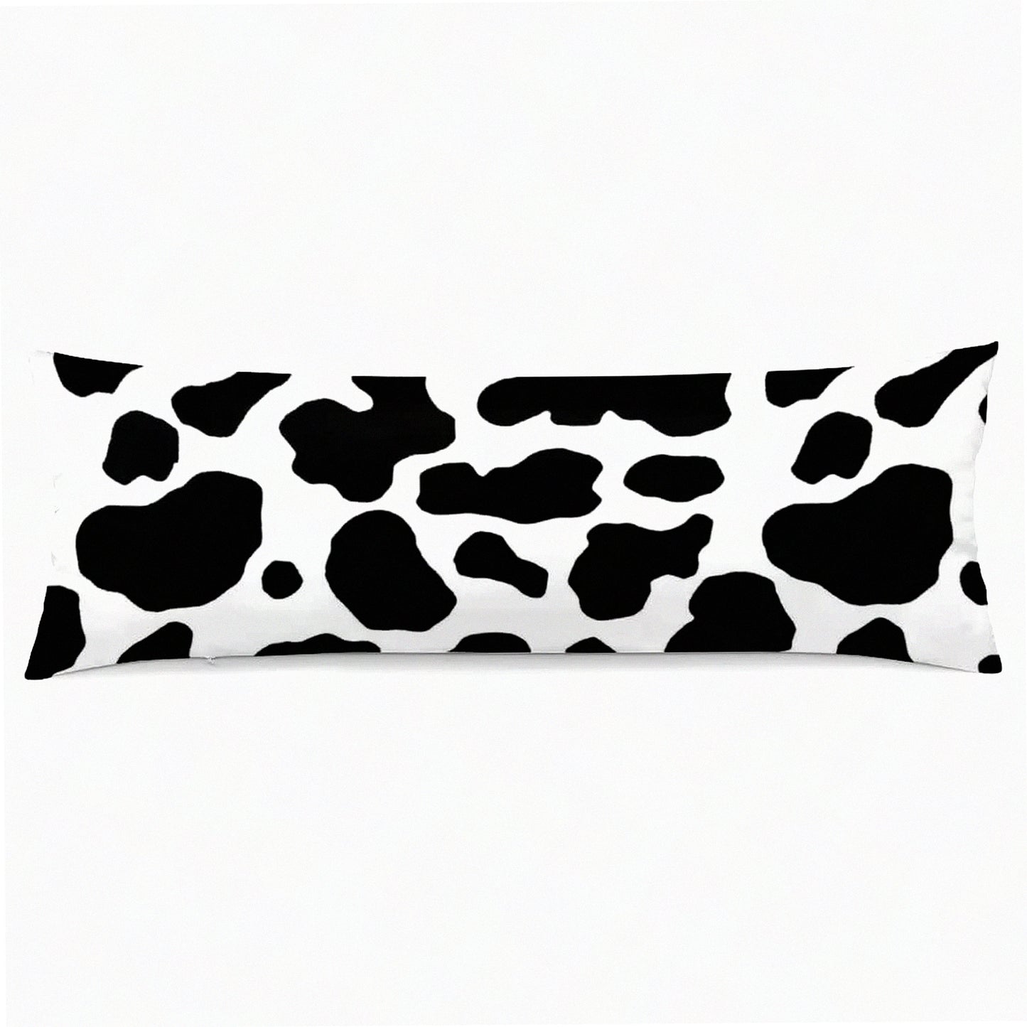Cowhide Comfort Body Pillowcase - Black & White Cow Print Design | Farmhouse Animal Decorative Pillow Cover | Zippered Protector for Bedroom & Couch | Large Cushion Case 20"x54" - Home Gift