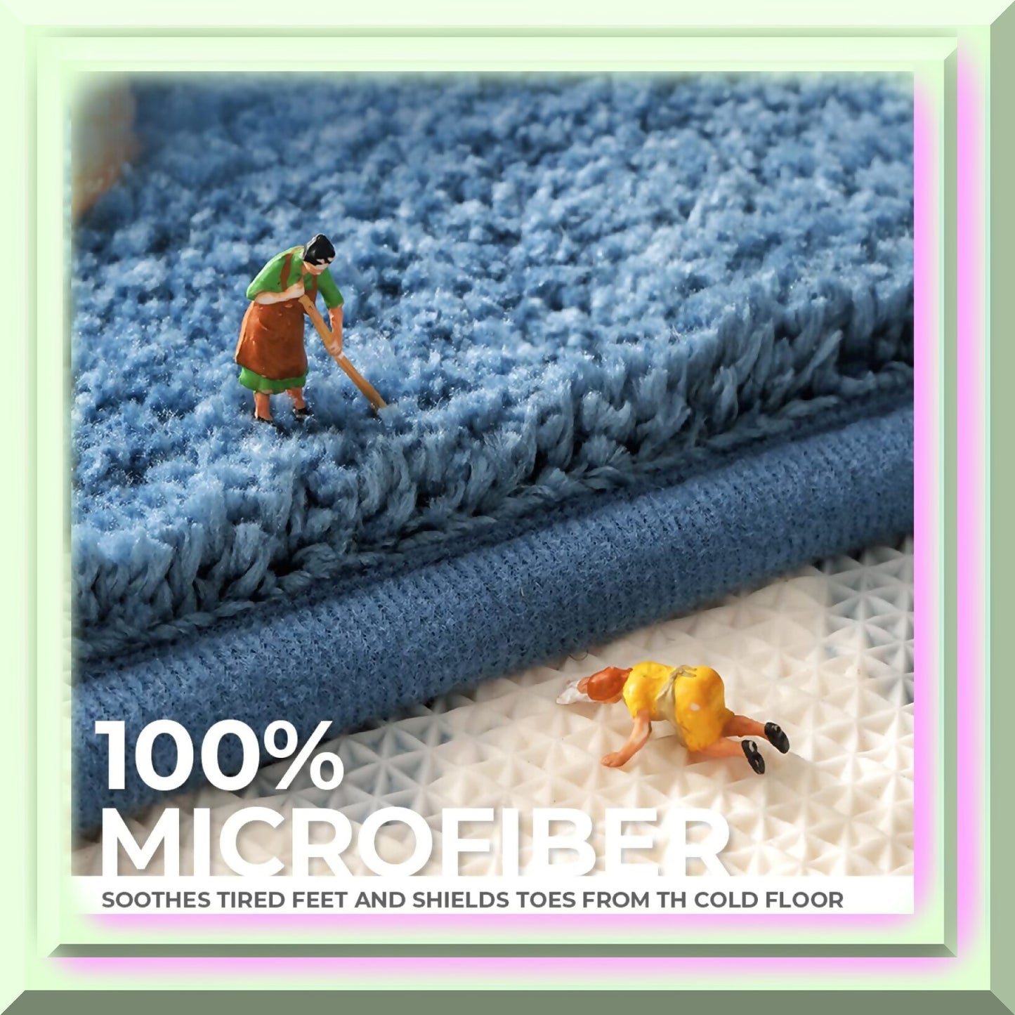 Space Bathroom Rug 20x31 Microfiber Non-Slip