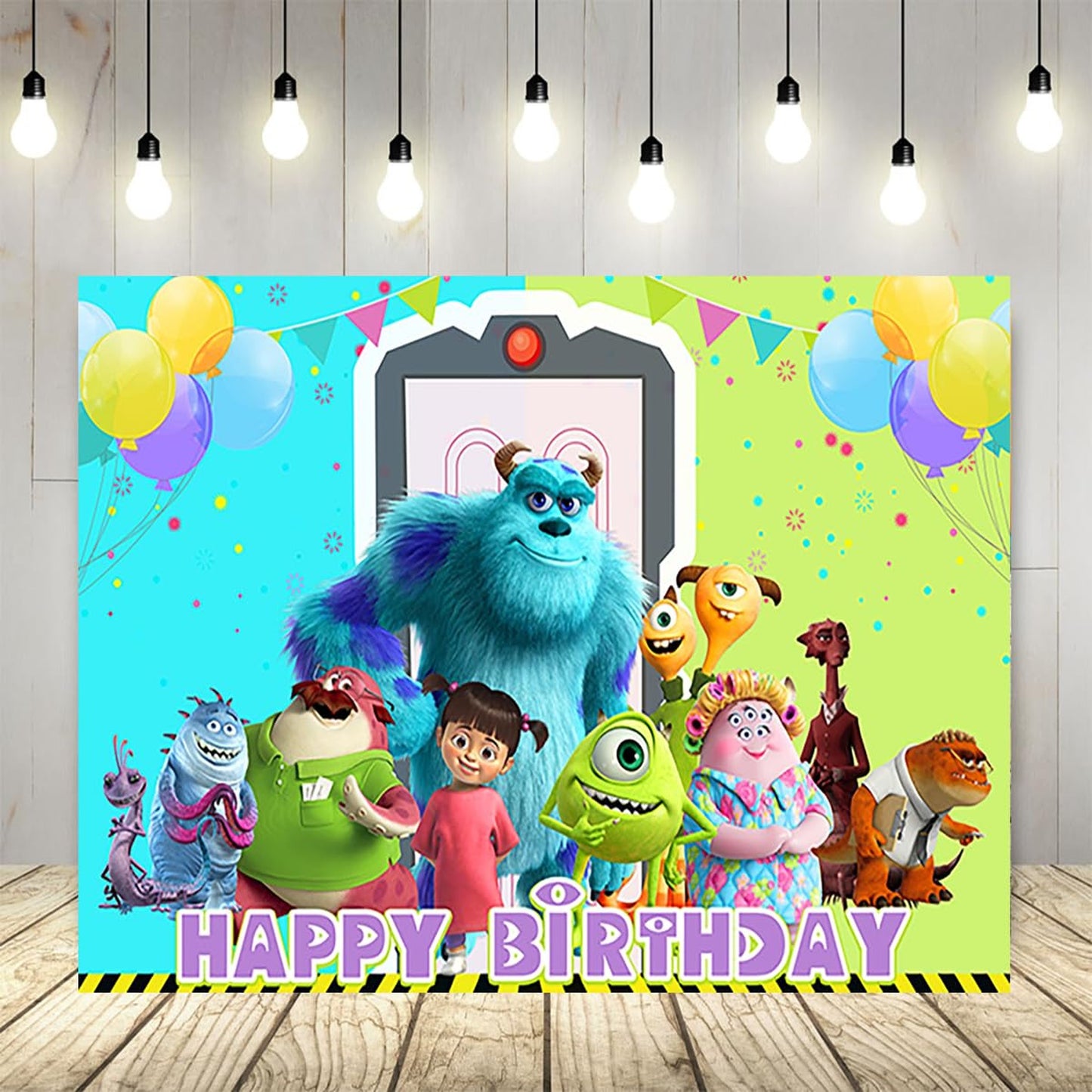 Monster Bash Backdrop - 5x3ft Boo Theme Banner for Birthday Party Supplies. Perfect for Monster Inc and Baby Shower Cake Table Decoration!