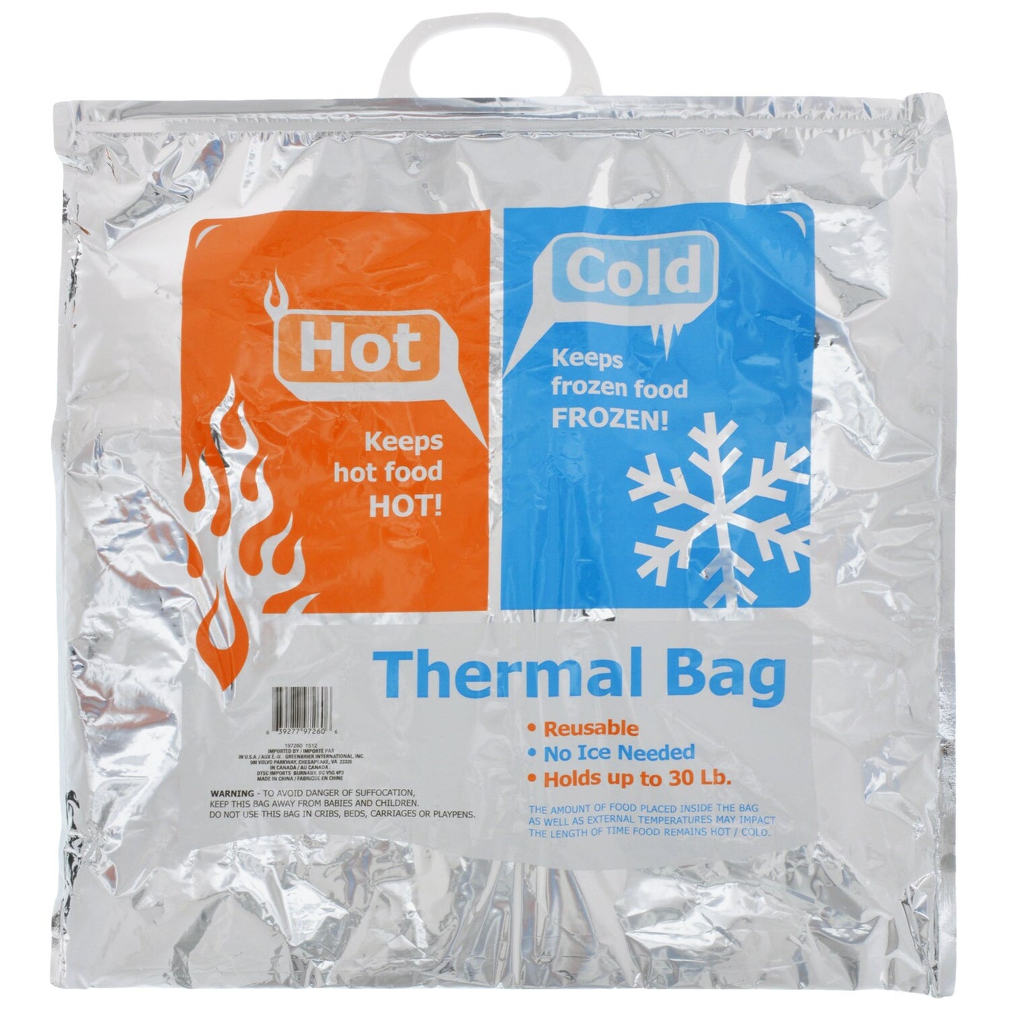 Thermal Hot/Cold Bags, 16 in. (Pack of 36)