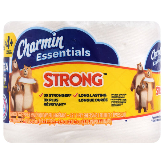 Charmin Essentials Strong Mega Rolls of Tissue Paper (Pack of 36)