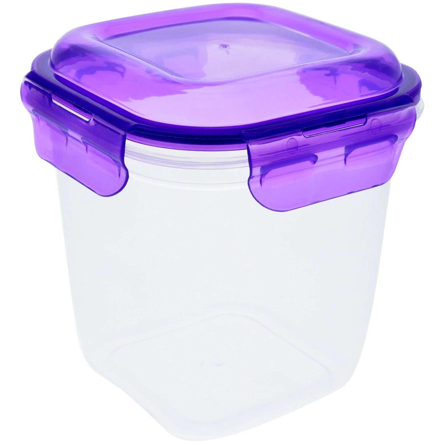Fresh Tall Square Plastic Storage Boxes with Clip-Lock Lids, 54 oz. (Pack 12)