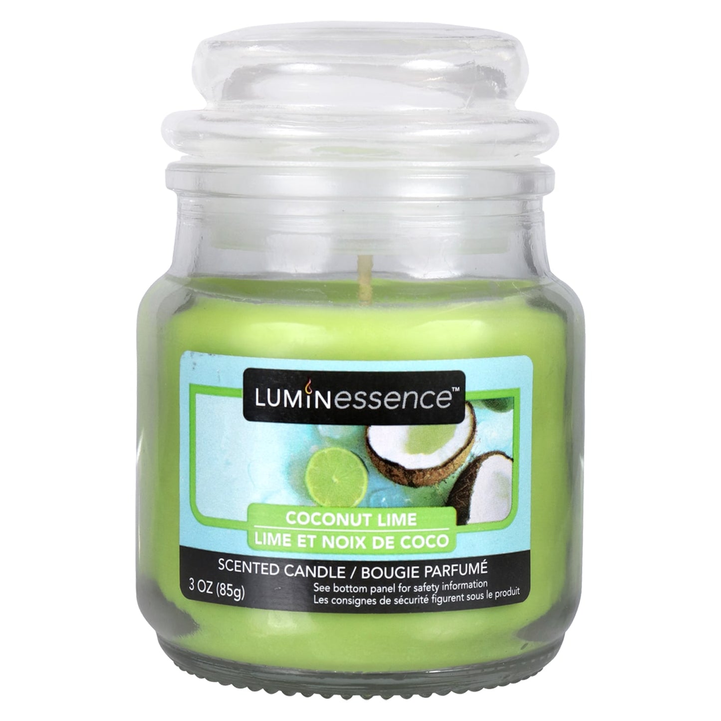 Luminessence Coconut and Lime Scented Candle Jars, 3 oz. (Pack of 12)