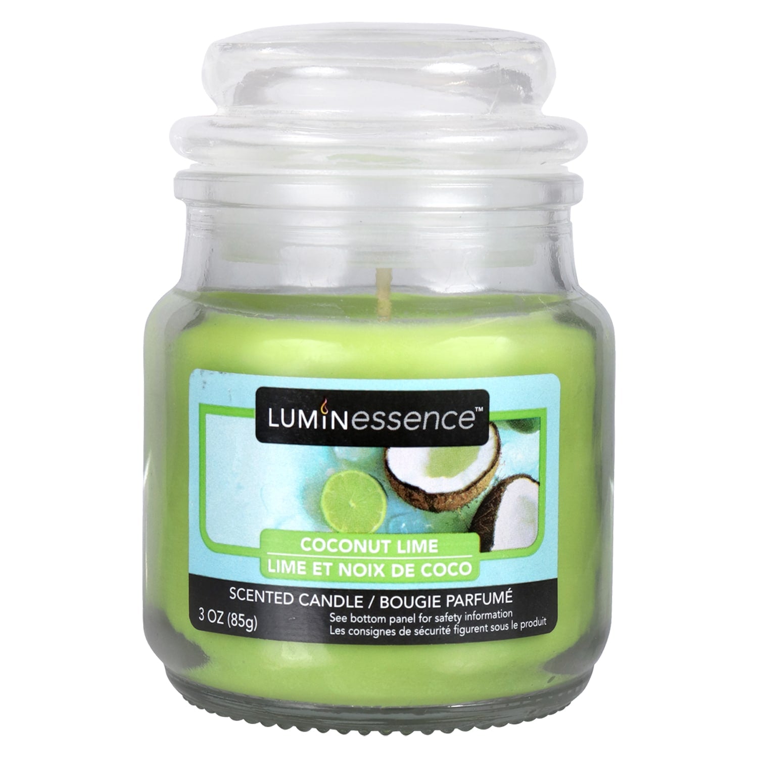 Luminessence Coconut and Lime Scented Candle Jars, 3 oz. (Pack of 12)