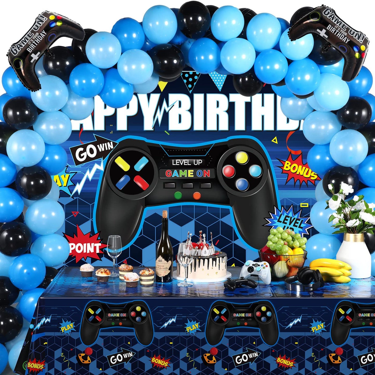Video Game Birthday Party Decorations Set for Kids