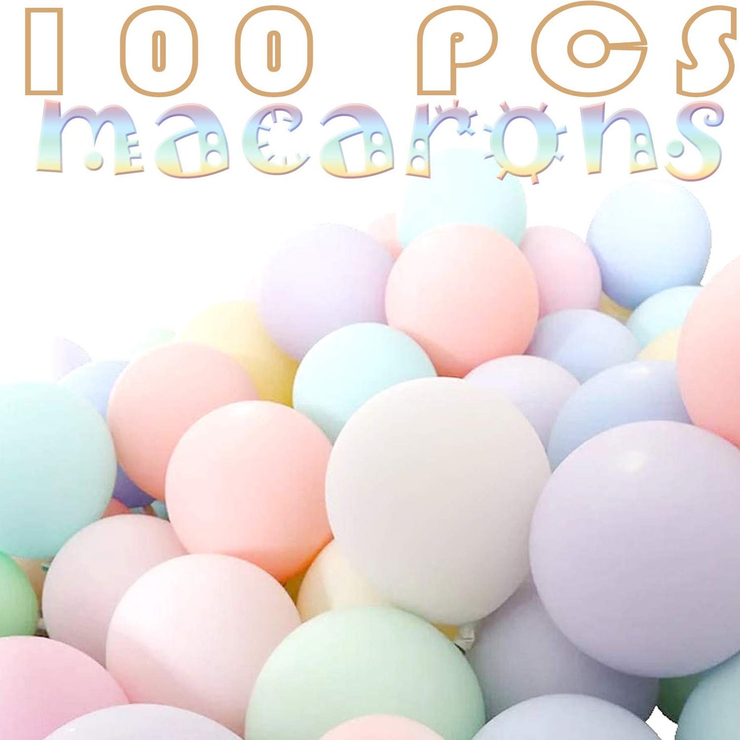 100 Pack Pastel Latex Balloons for Party Decorations
