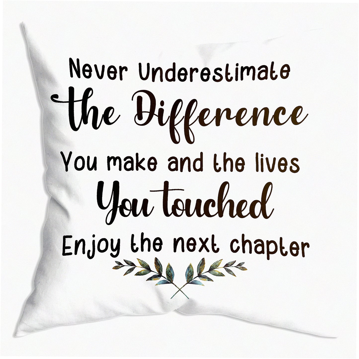 Joyful Farewell Soft Pillow Cover - 18x18 Inch Coworker Retirement Gift - Men Women Boss Leader Colleague Friends - Going Away Present - Difference Maker Decor