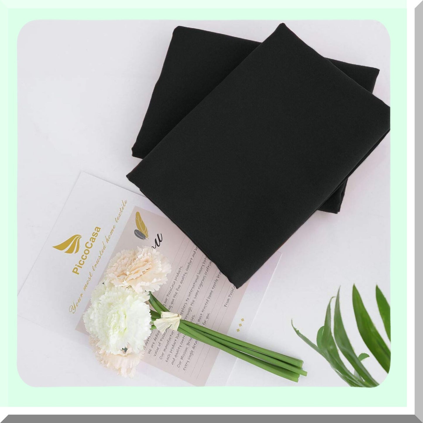 UltraSoft Body Pillow Covers - Set of 2, Premium Microfiber Pillowcases, Zippered Closure, 110 GSM, Long Pillow Protector, 20"x48", Black Color