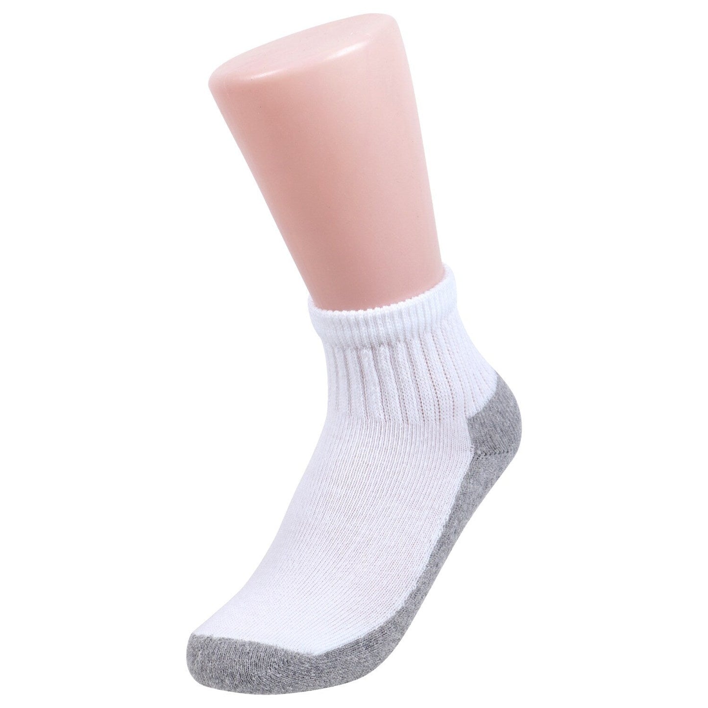 Juncture Kids 1/2 Cushion Quarter Socks, 2 Pair Packs (Pack of 36)
