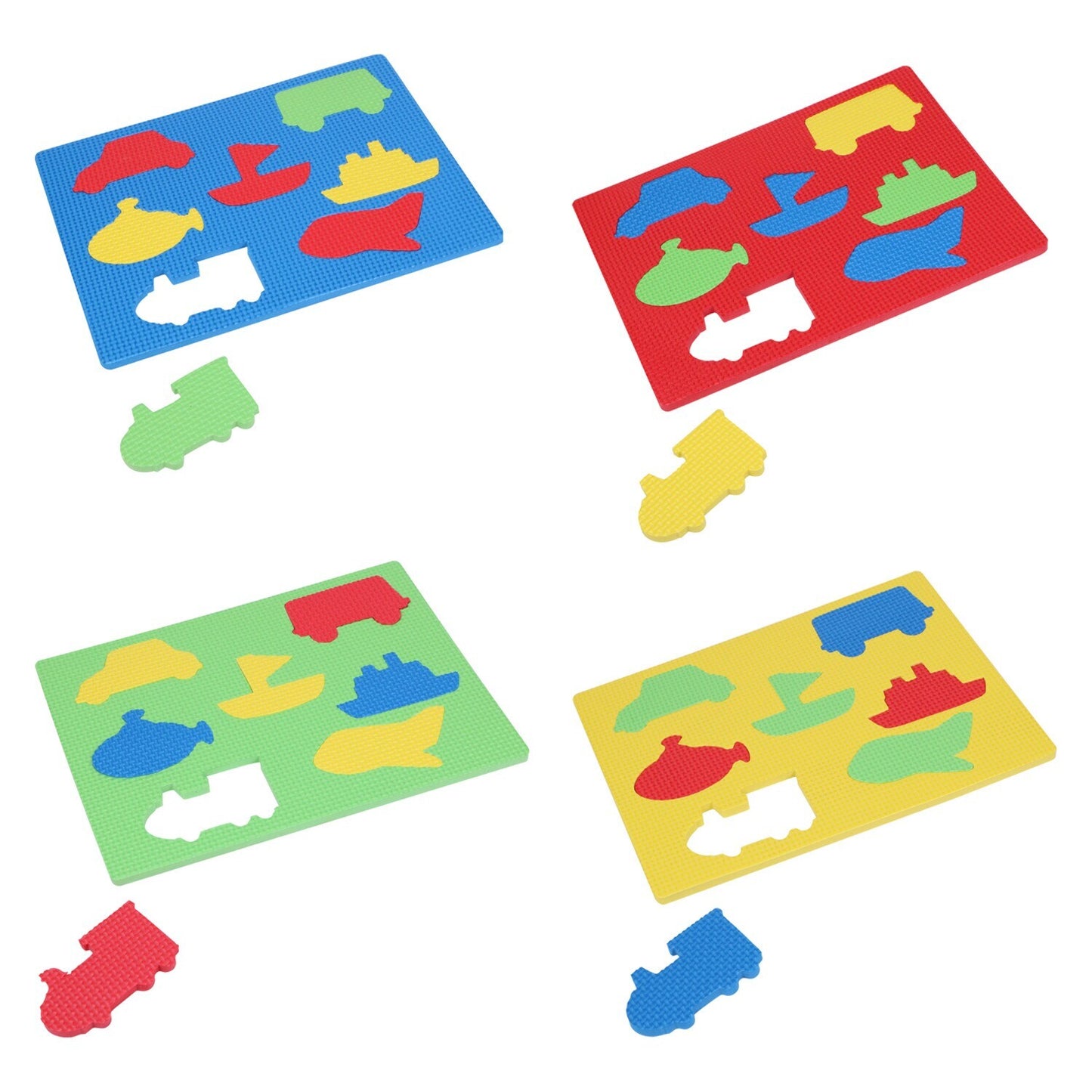 Colorful Foam Puzzles with Shapes, 12x8.375 in. (Pack of 36)