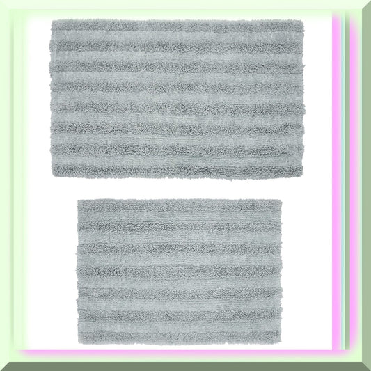 Cannon 2Pc Spa Blue Bath Rug Set 17"x24" & 21"x34"