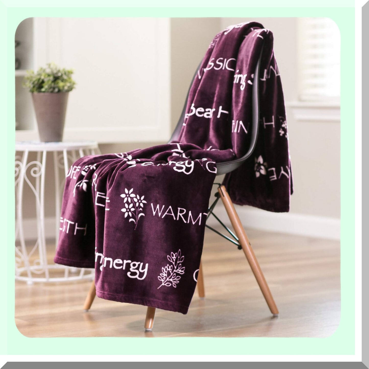 Comforting Healing Thoughts Throw Blanket - Soft, Encouraging Get Well Gift for Women, Men, Best Friend - Perfect for Cancer, Chemo, Sick, Health Recovery