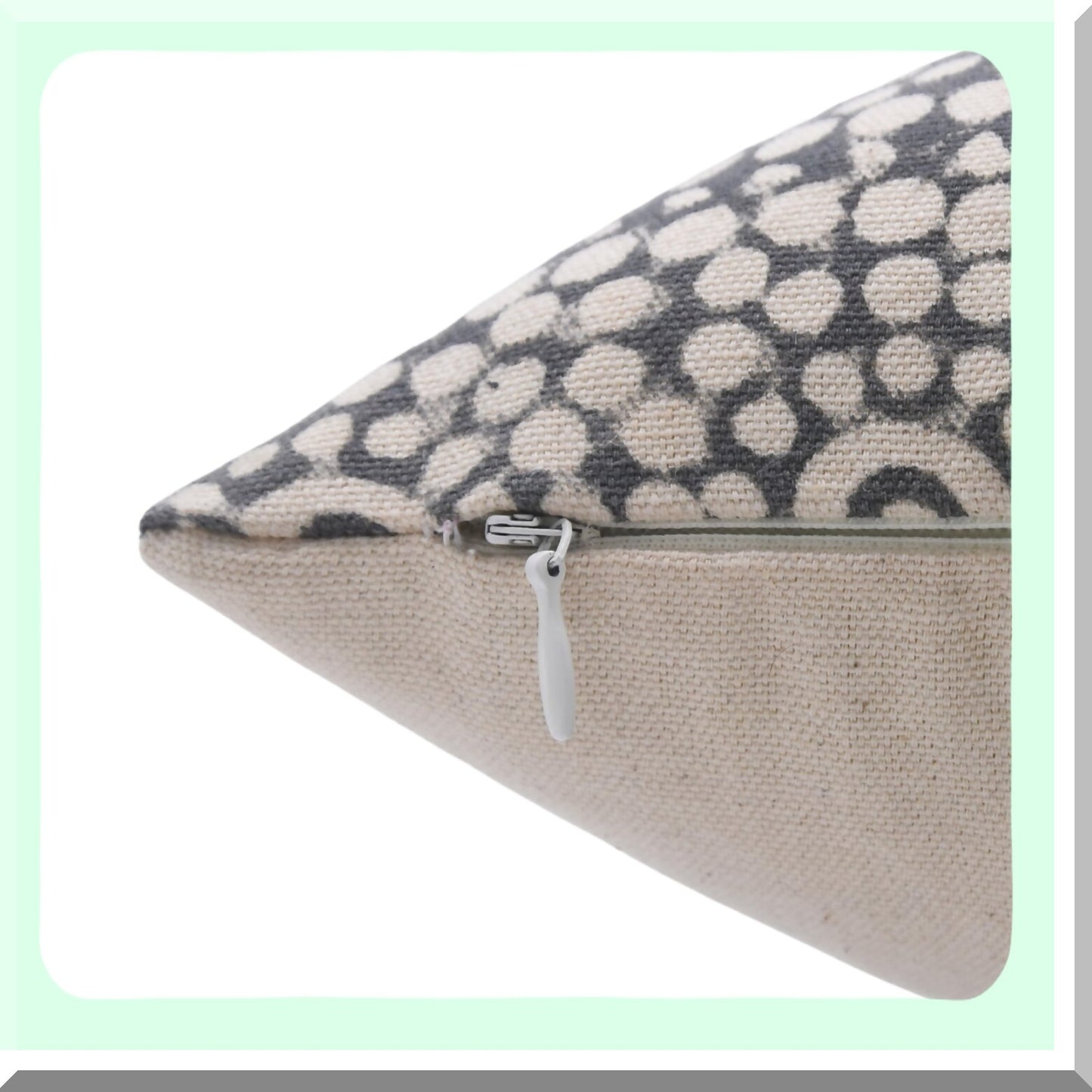 Boho Farmhouse Floral Cushion Covers - Outdoor Decorative Throw Pillowcase - Block Print Cotton Sofa Pillow Covers - Black 22x22 Square Home Decor