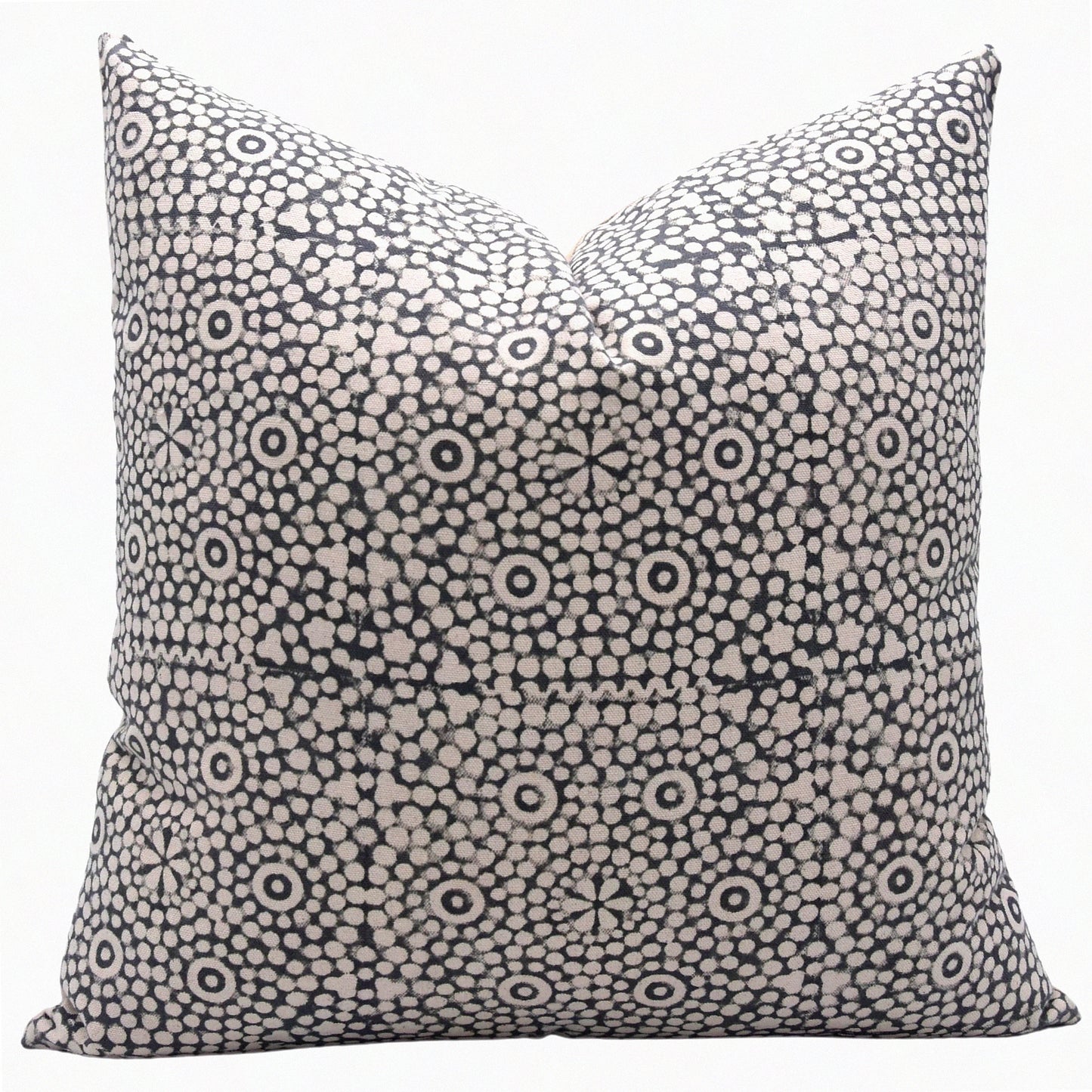 Boho Farmhouse Floral Cushion Covers - Outdoor Decorative Throw Pillowcase - Block Print Cotton Sofa Pillow Covers - Black 22x22 Square Home Decor