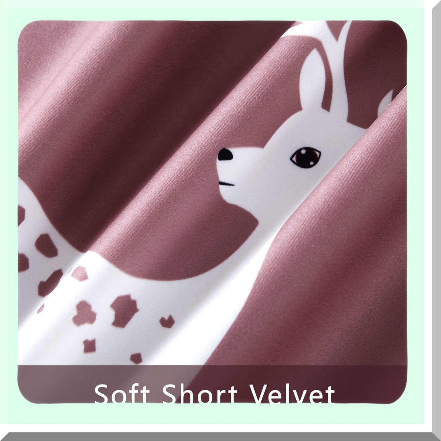 Winter Wonderland Deer Pillow Covers - Set of 2 Farmhouse Decorative Cushion Cases 18x18 Inch for Bedroom & Home Couch, Rustic Xmas Holiday Theme in Pink