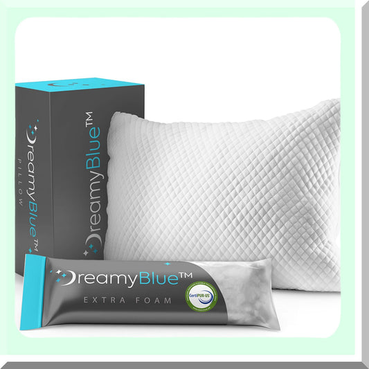 BambooDream Memory Foam Pillow - Adjustable Loft for Side, Back, Stomach Sleepers - Washable Cover - CertiPUR-US Certified - Premium Sleep Support