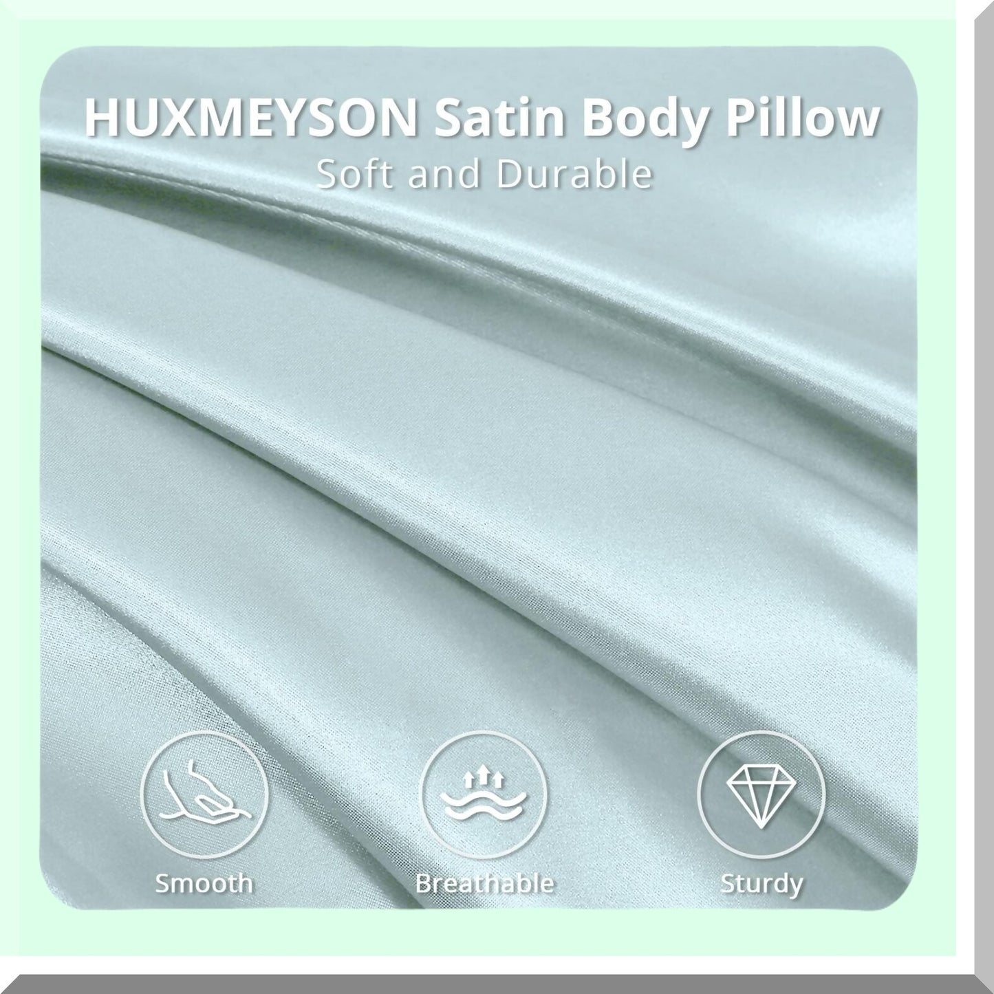 Cooling Comfort Body Pillow - Ice Blue 20"x54" - Long Pillow for Bed with Removable Cover - Breathable Body Pillows for Adults - Sleep Support