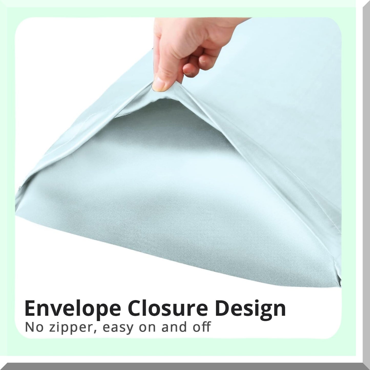 Cooling Comfort Body Pillow - Ice Blue 20"x54" - Long Pillow for Bed with Removable Cover - Breathable Body Pillows for Adults - Sleep Support