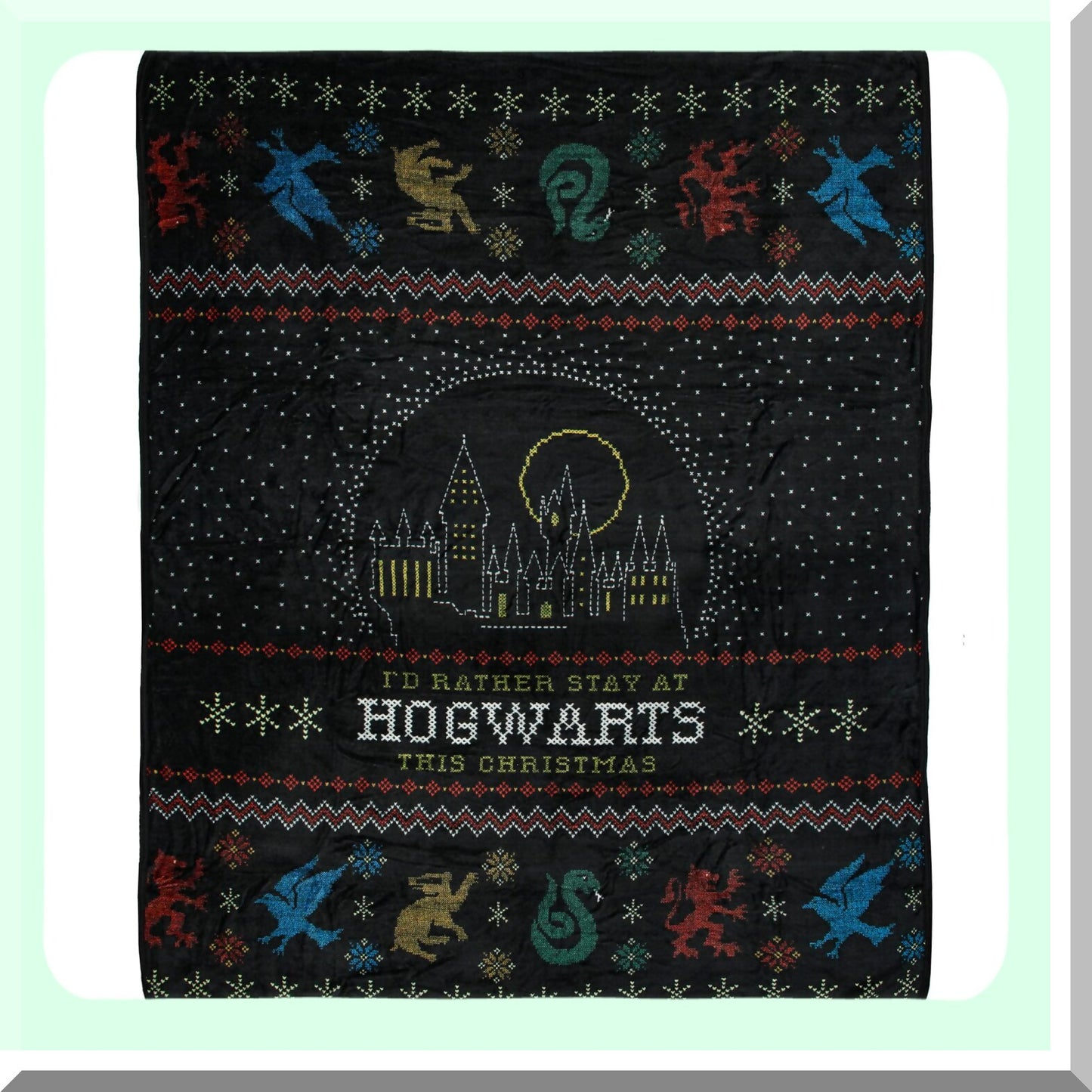 Hogwarts Cozy Magic: Harry Potter Holiday Plush Throw Blanket 46" x 60"