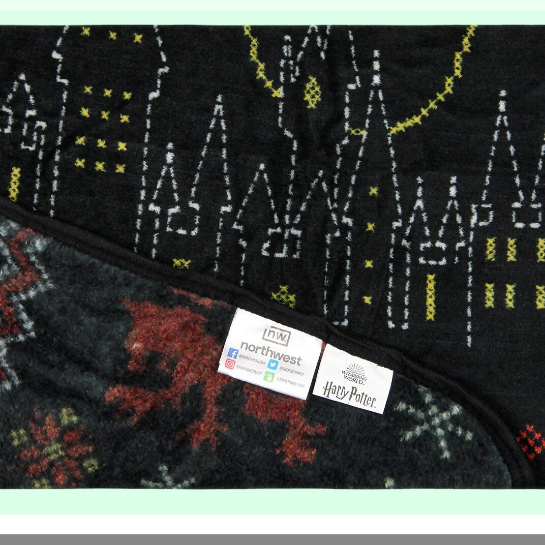 Hogwarts Cozy Magic: Harry Potter Holiday Plush Throw Blanket 46" x 60"