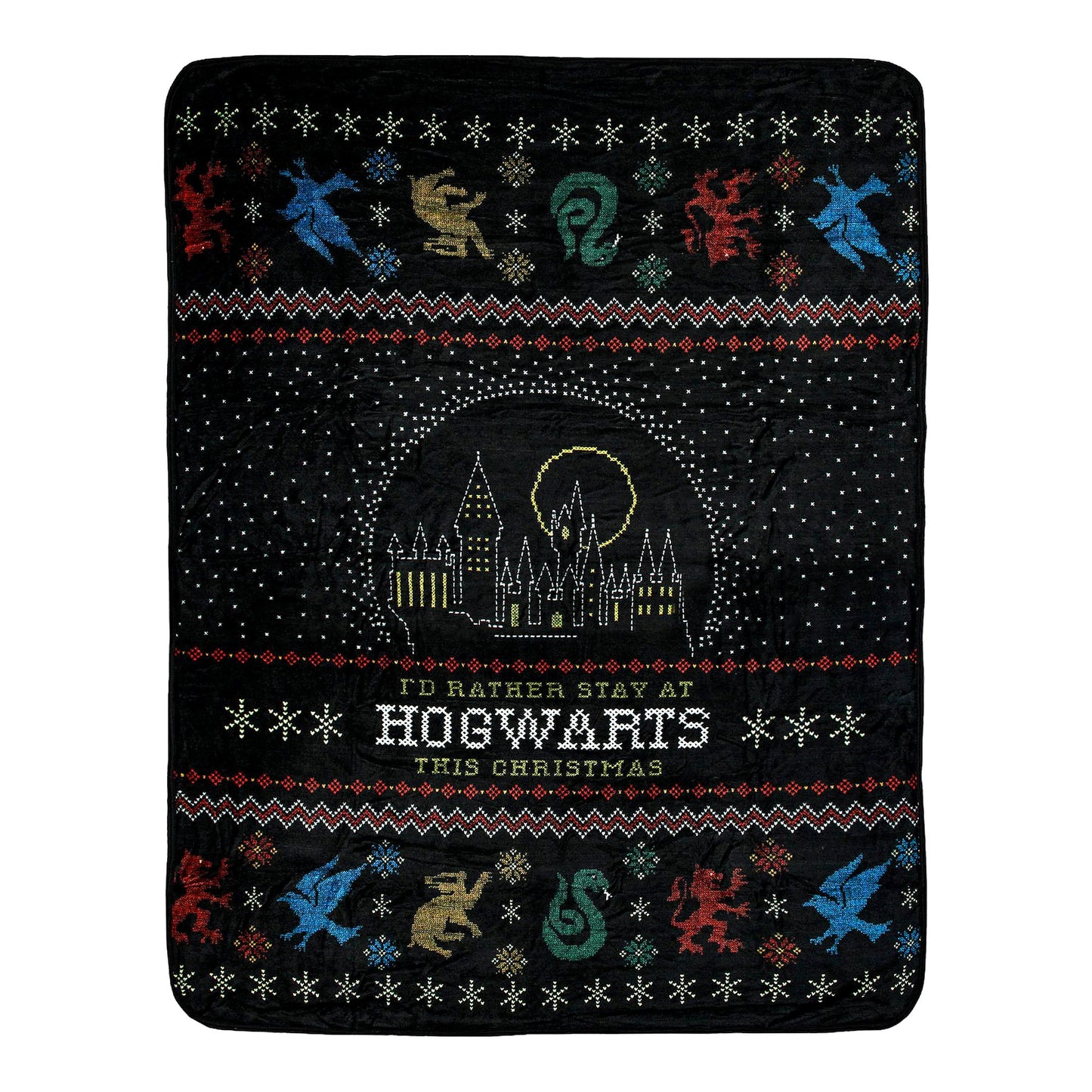 Hogwarts Cozy Magic: Harry Potter Holiday Plush Throw Blanket 46" x 60"