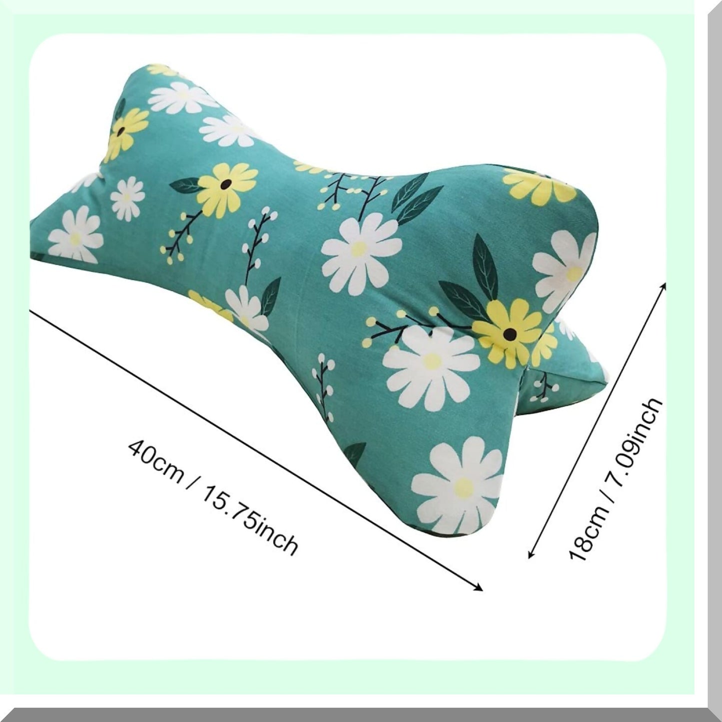 ComfortBone Cervical Support Pillow - Washable Travel Neck Pillow for Car, Bus, Truck Driving - Chiropractic Head Rest Bone Pillow for Neck Relief - Size C