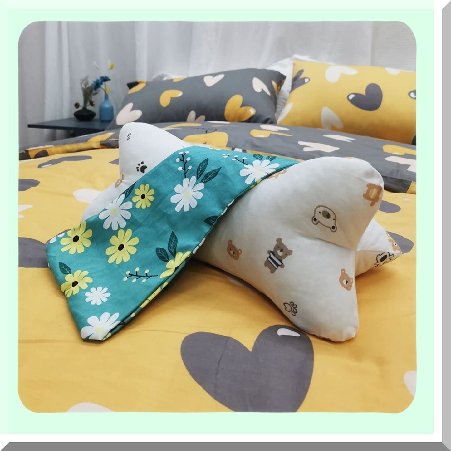 ComfortBone Cervical Support Pillow - Washable Travel Neck Pillow for Car, Bus, Truck Driving - Chiropractic Head Rest Bone Pillow for Neck Relief - Size C