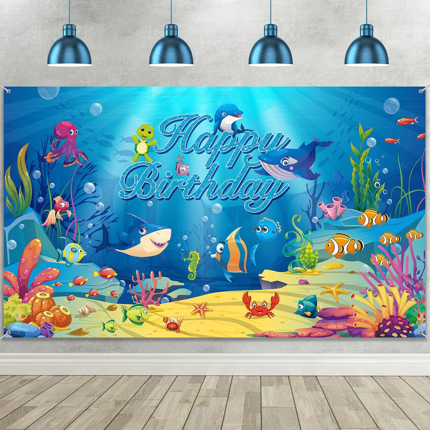 Ocean Birthday Backdrop for Kids Party Photography