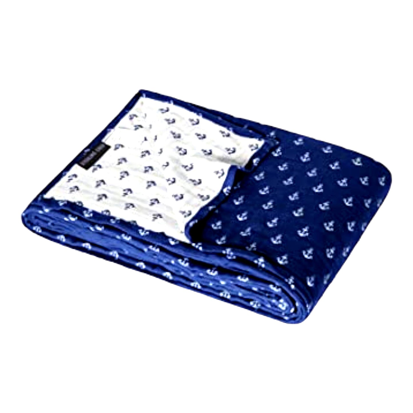 Seabreeze Triple-Layer Muslin Cotton Blanket - Lightweight & Breathable All-Season Twin, Navy