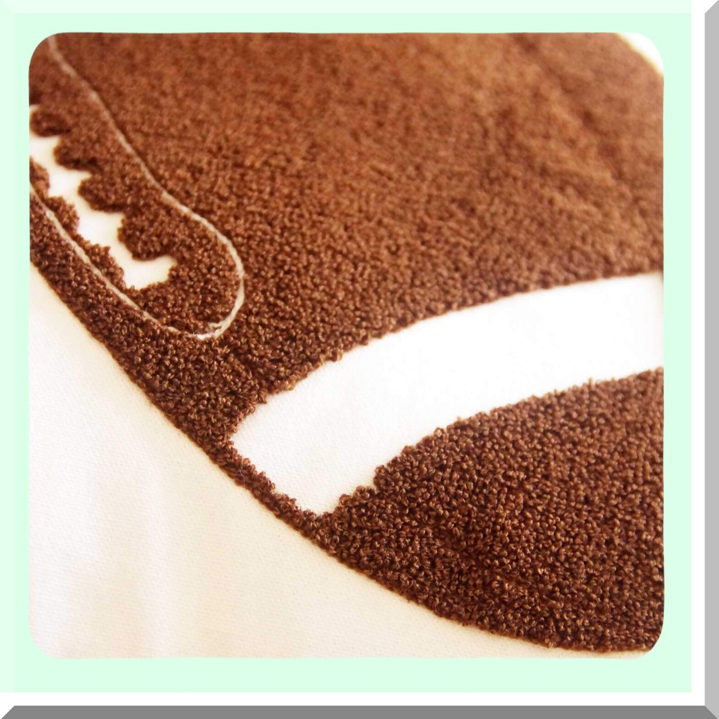 Touchdown Embroidered Canvas Pillow Cover - 18" Square Decorative Football Throw Pillow Case with Touchdown Pattern - Cover Only