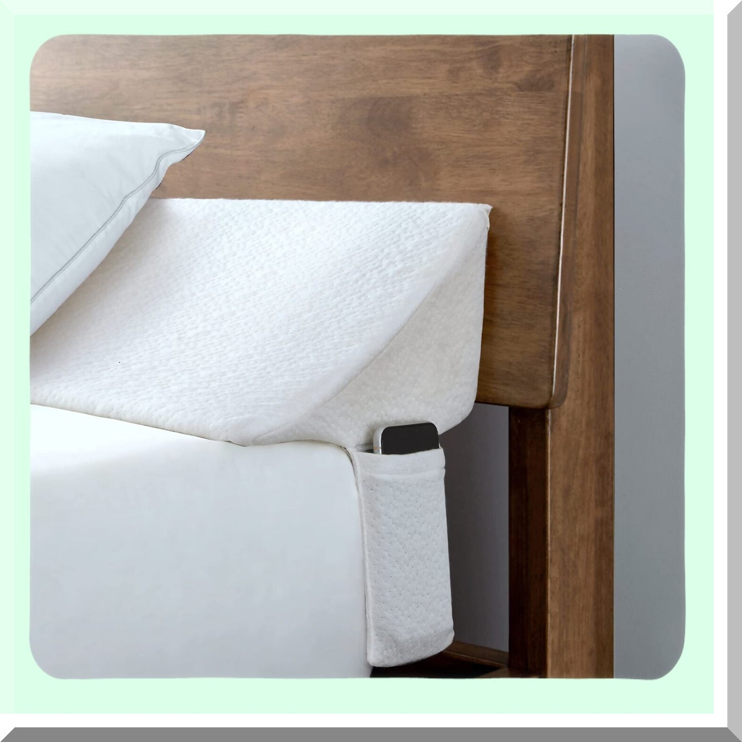 SleepWell GapGuard - Queen Size Bed Wedge Pillow for Headboard Gap Filler & Backrest Support - White 60"x10"x6" - Fill The Gap for Better Sleep!