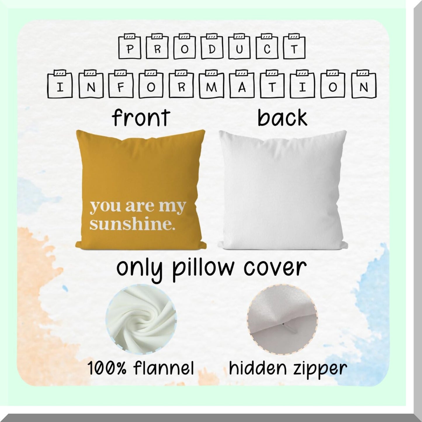 Ocean Child Boho Surf Throw Pillow Cover Set - Coastal Sunshine Cushion Nursery Decoration - Beach Decorative Pillowcase for Nursery Decor - 18x18 Inch, Pack of 4