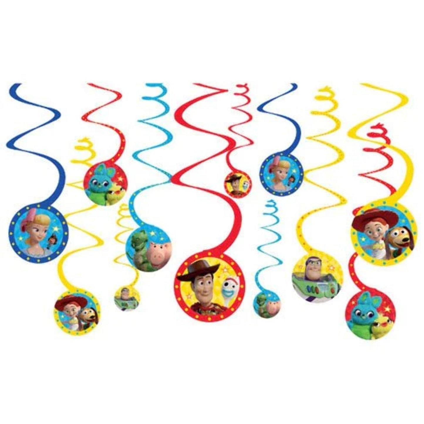 Colorful Spiral Party Decorations for Kids' Birthdays