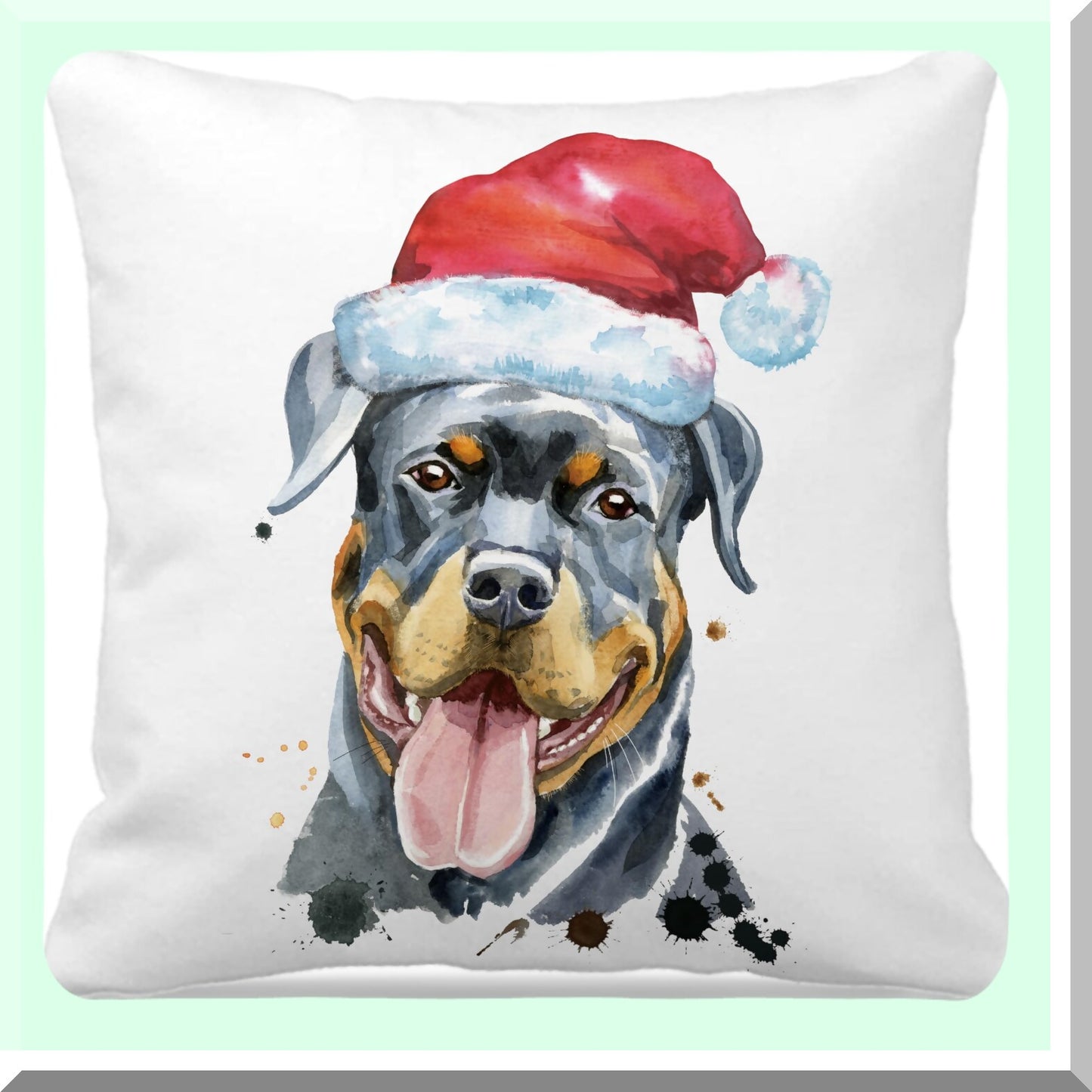 Rottweiler Love Decorative Pillow Cover - 18x18 Inch Dog Themed Cushion for Home Bedroom Living Room - Ideal Gift for Dog Lovers and Rottweiler Moms
