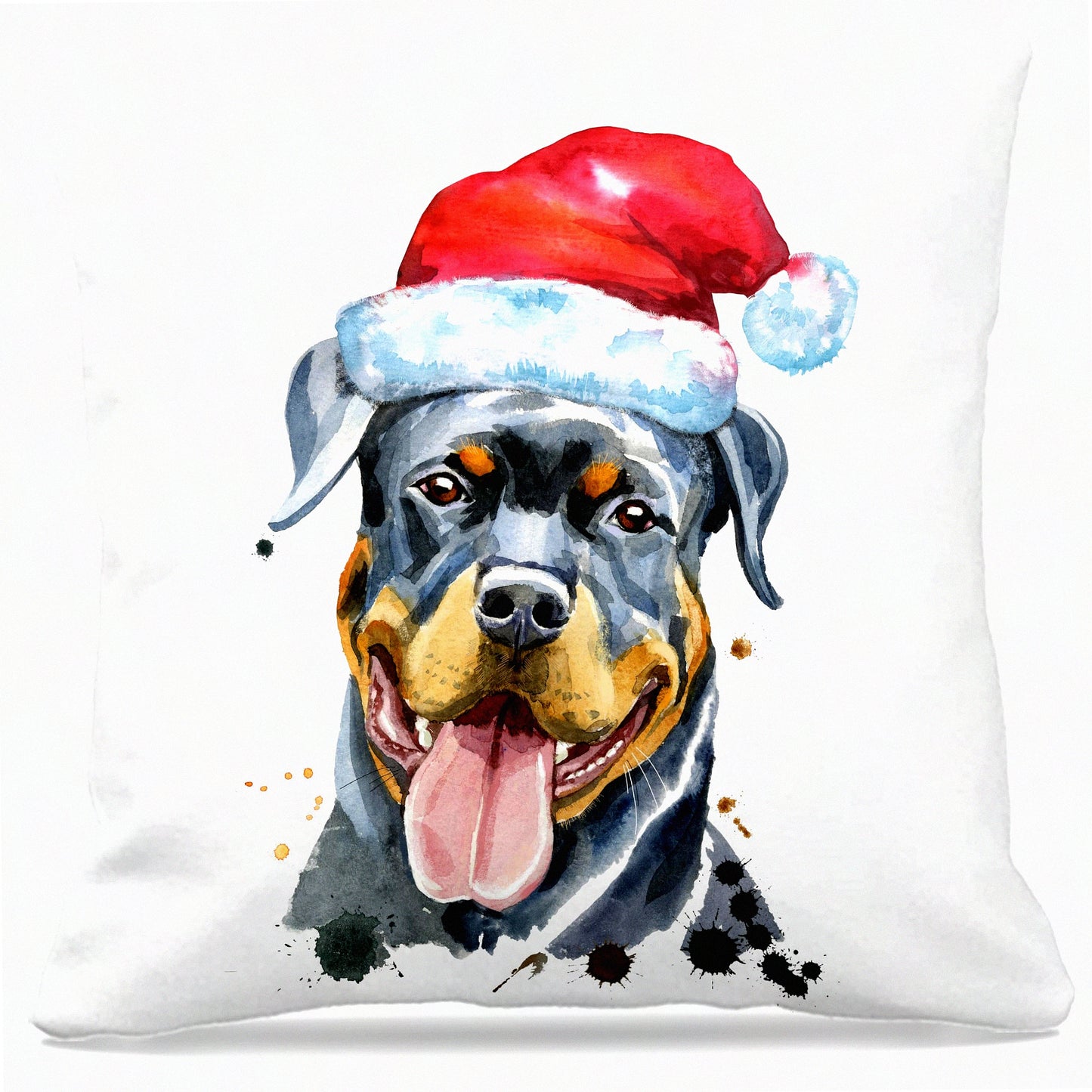 Rottweiler Love Decorative Pillow Cover - 18x18 Inch Dog Themed Cushion for Home Bedroom Living Room - Ideal Gift for Dog Lovers and Rottweiler Moms