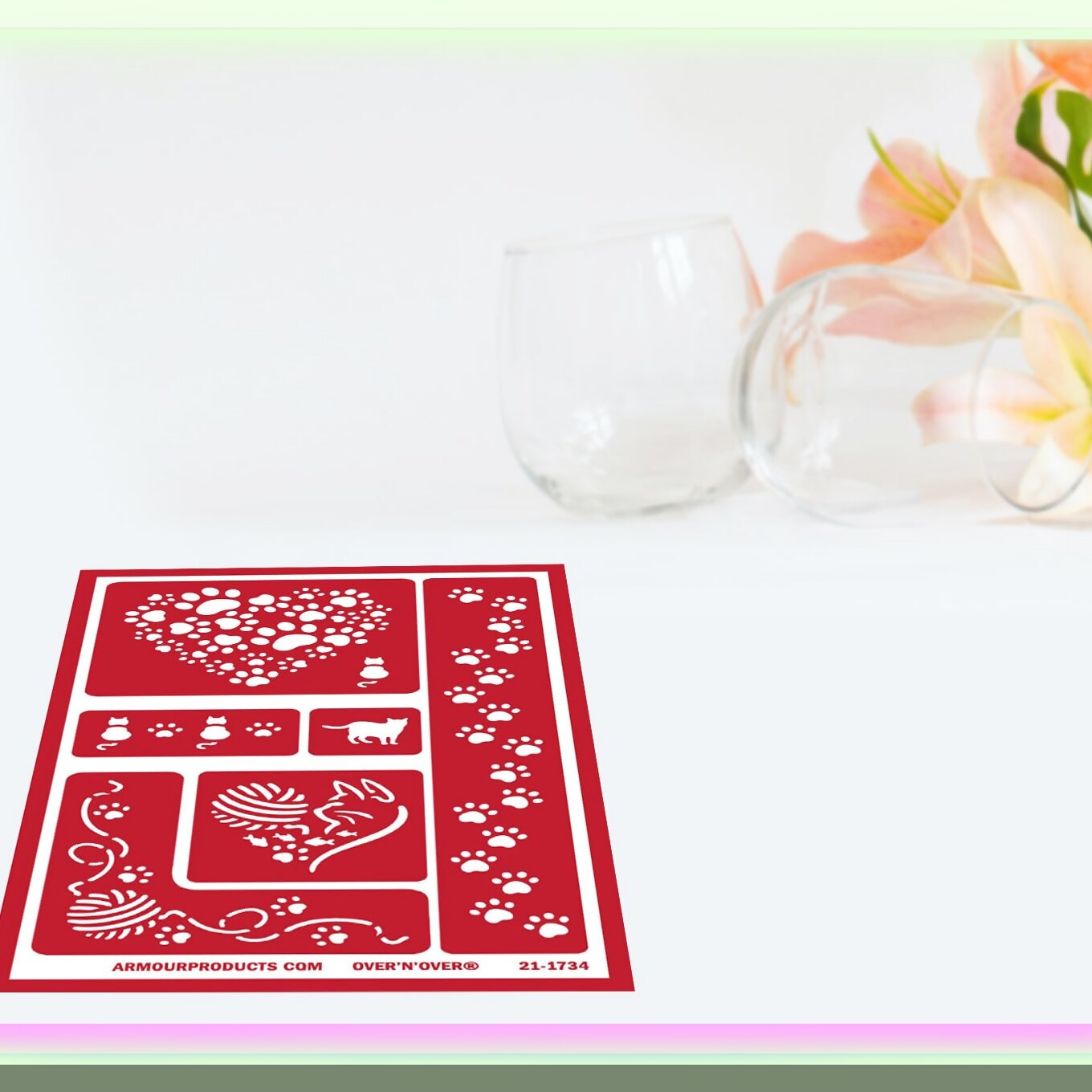 Reusable Kitty & Puppy Etching Template Set