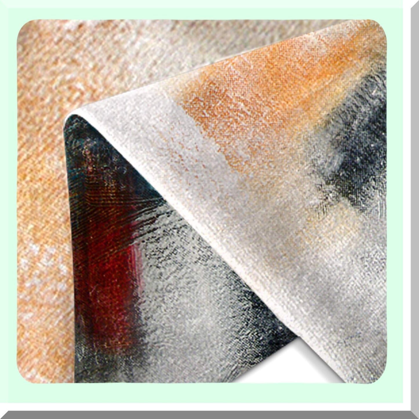 Colorful Canvas Shading Pillow Covers - Acrylic Painting Mix Media Decor - Red Orange Blue Turquoise Contemporary Home Decor - 20x20 Inches Square Pillowcase