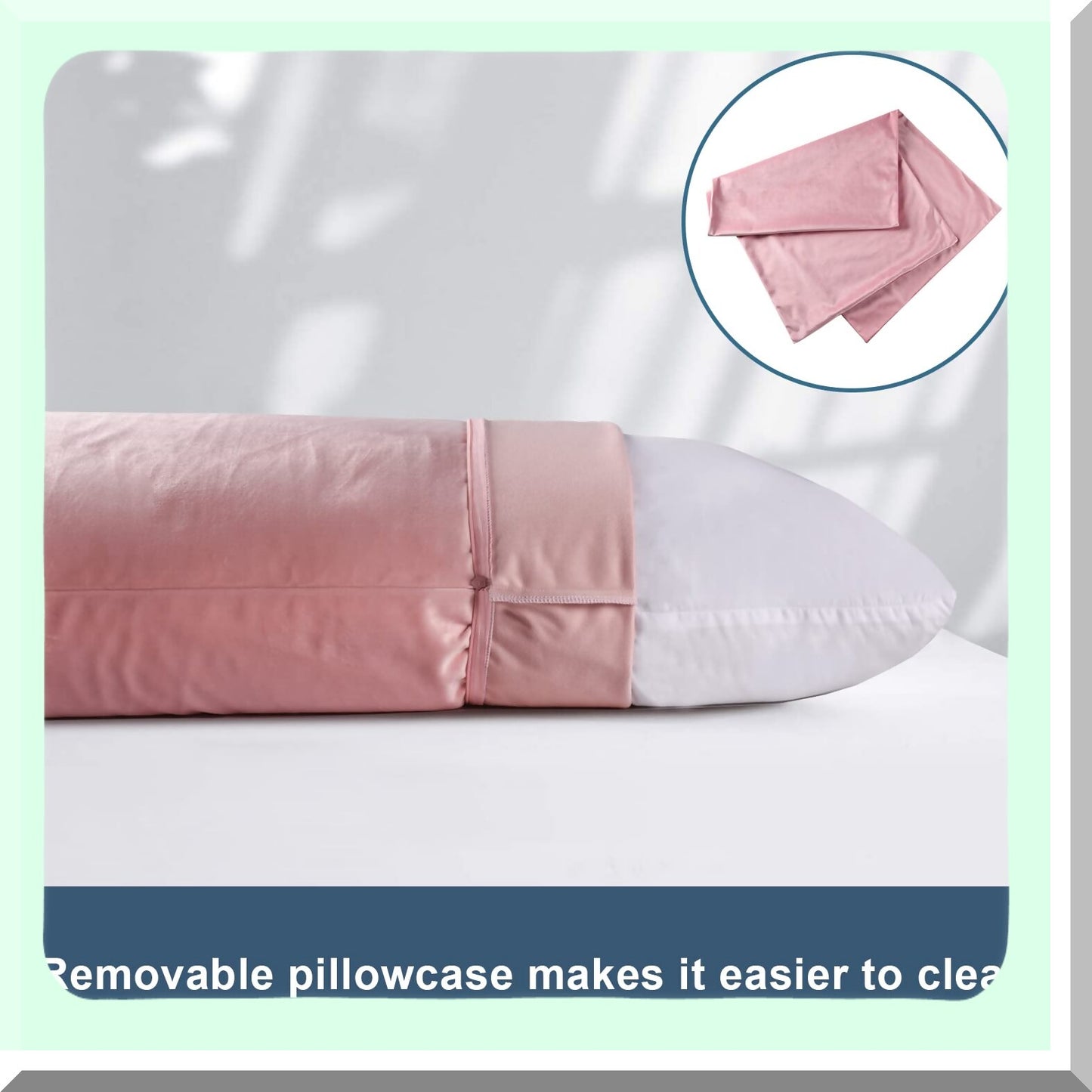 Pink Dream Comfort Body Pillow - 20 x 54 Inch, Long Sleeping Pillow for Adults, Big Bed Pillow, Cuddly Large Velvet Body Pillow