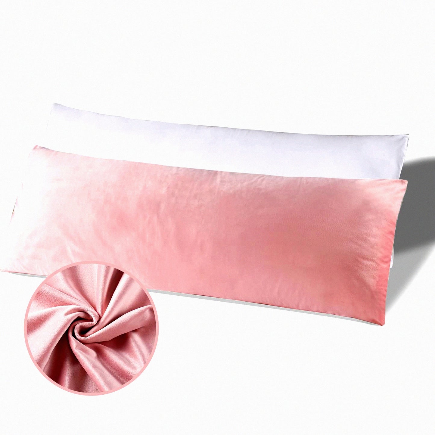 Pink Dream Comfort Body Pillow - 20 x 54 Inch, Long Sleeping Pillow for Adults, Big Bed Pillow, Cuddly Large Velvet Body Pillow