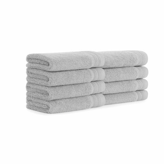 Anatolia Turkish Wash Cloths Pack of 8 13x13 in Grey