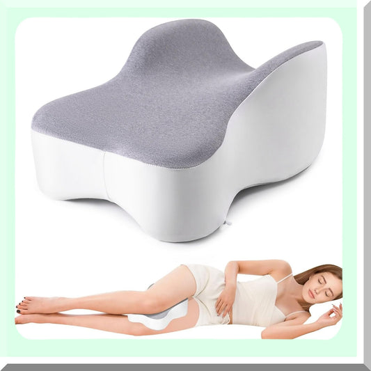 OrthoAlign Knee Support Pillow - Sciatica, Back, HIPS, Joints Pain Relief - Leg Pillow for Side Sleepers - Aligns Spine, Relieves Pressure - Thigh & Knee Support for Better Sleep