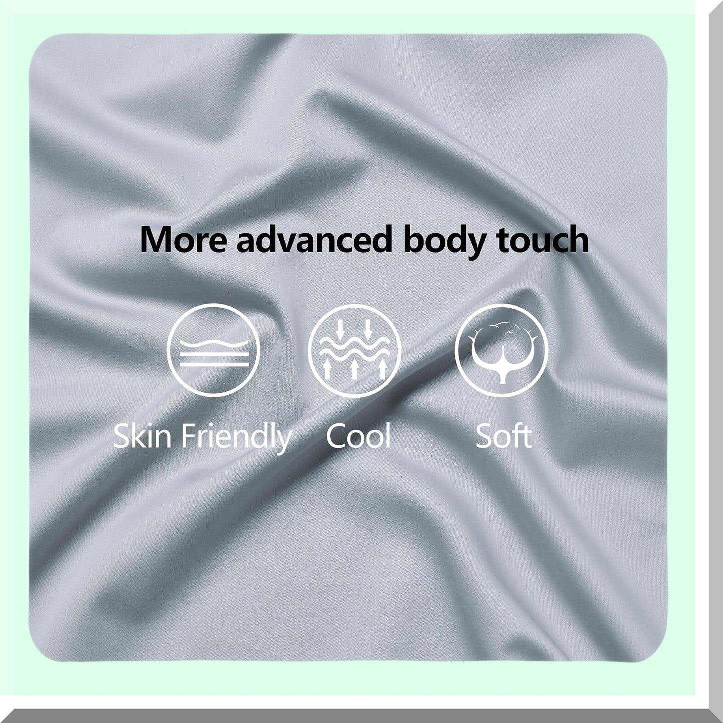 Luxury Cotton Sateen Pillowcase Set - Queen Size 800 Thread Count Breathable Pillow Covers - Soft Envelope Closure Pillow Cases - Grey 2 Pack