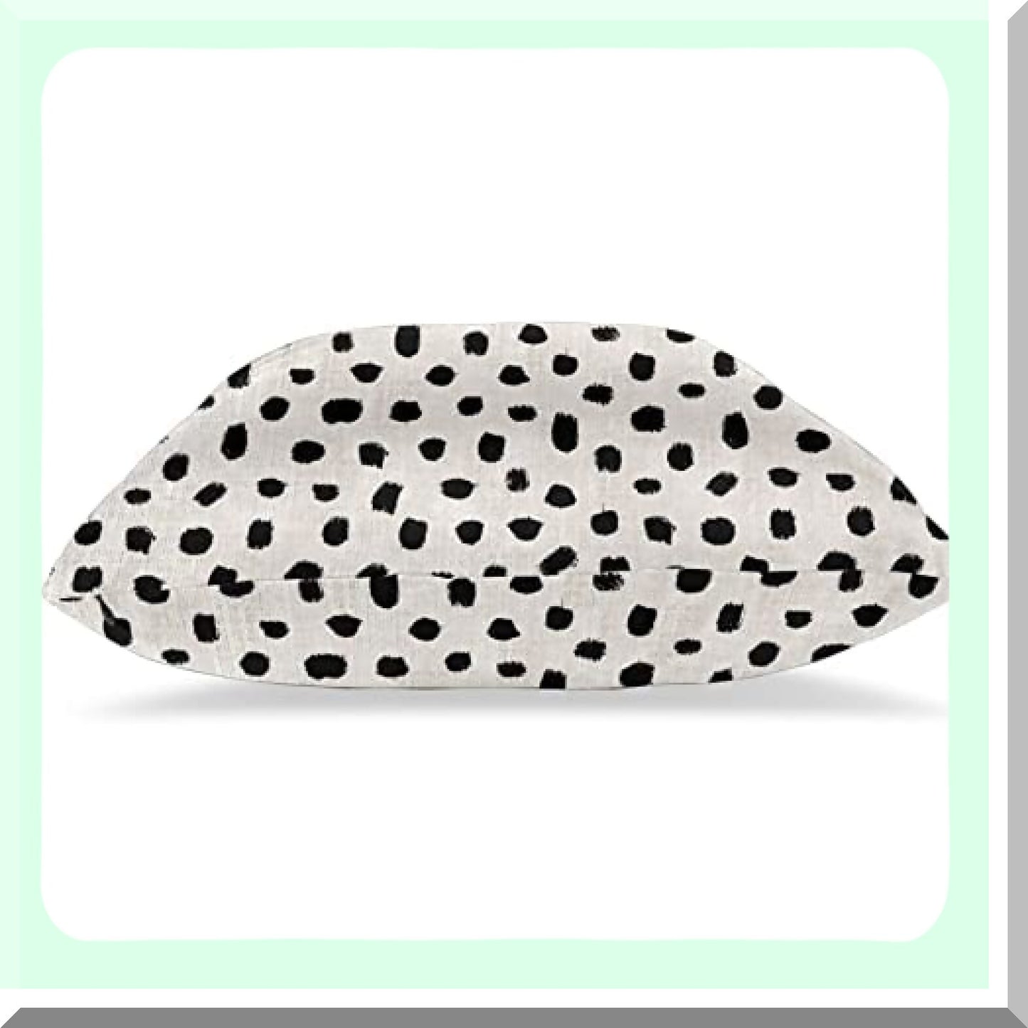 Rustic Boho Farmhouse Pillow Covers - Set of 2 Decorative Polka Dot Cushion Covers 16x16 - Black Cream Linen Throw Pillowcase for Home Car Bed - Outdoor Square Decor